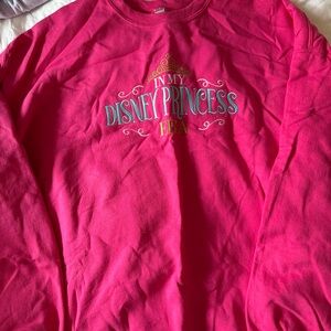 Disney Princess Era Embroidered Pink Sweatshirt